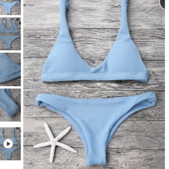 Scoop Bikini set - blue - Picture 1 of 3